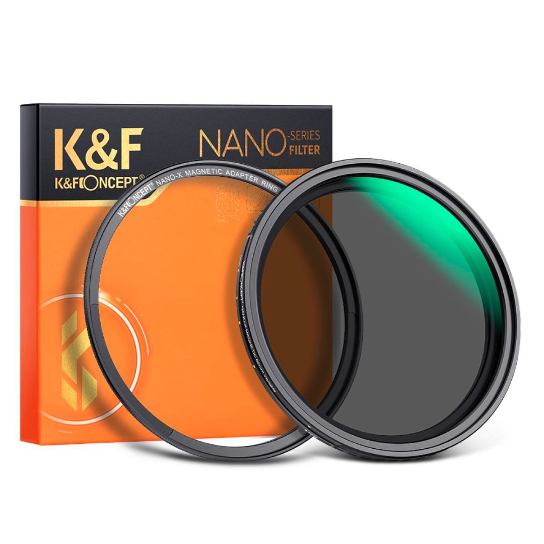 K&F Concept 82mm Magnetic Variable ND2-ND32 (1-5 Stop) Lens Filter NO X Spot, NANO X Series KF01.1854 - 1